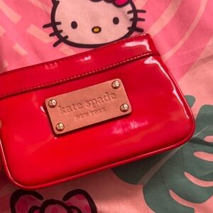 Kate Spade Glossy Red Wristlet Style Q069